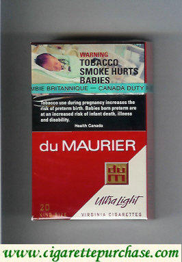 Du Maurier Ultra Light cigarettes hard box